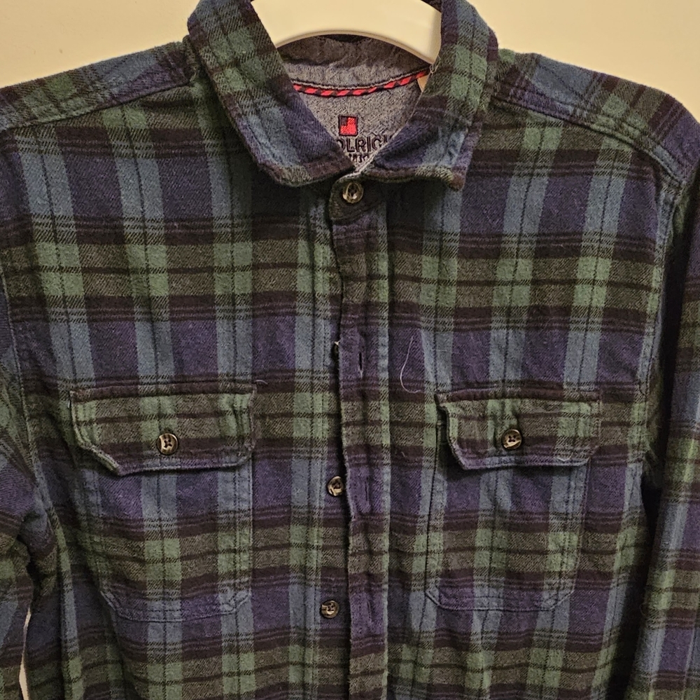 Men's Woolrich lightweight fleece long sleeve button down